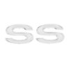 Picture of 1969 Full-Size Chevrolet Front Fender Emblem, “SS”, White, Sold as a Pair