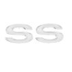 Picture of 1969 Full-Size Chevrolet Front Fender Emblem, “SS”, White, Sold as a Pair