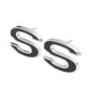 Picture of 1969 Full-Size Chevrolet Front Fender Emblem, “SS”, Black, Sold as a Pair