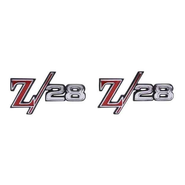 Picture of 1969 Camaro Front Fender Emblem, “Z-28”, Sold as a Pair