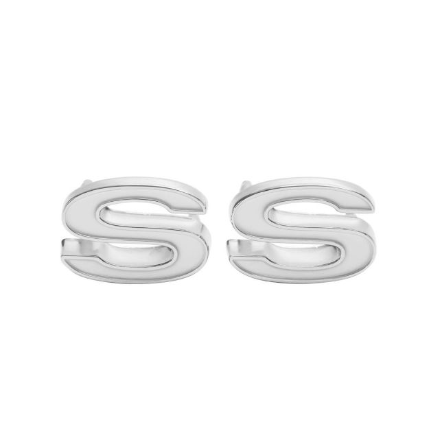 Picture of 1969-1972 Camaro Front Fender Emblem, “SS”, White, Sold as a Pair