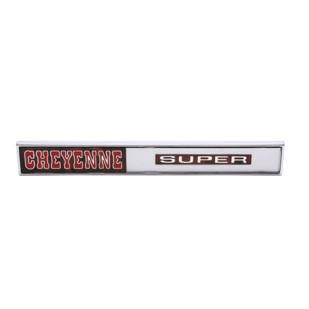 Picture of 1971 Chevrolet GMC Truck Glove Box Door Emblem, “Cheyenne Super”, Sold as Each