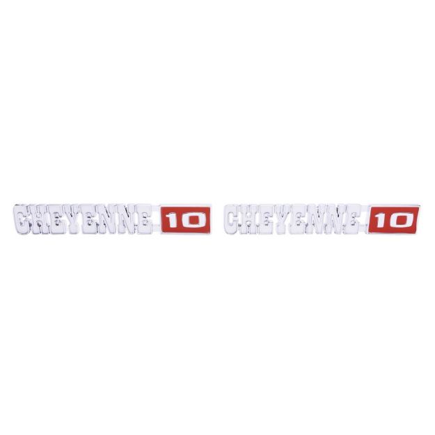 Picture of 1971-1972 Chevrolet and GMC Truck Front Fender Emblem, “Cheyenne 10” Pair