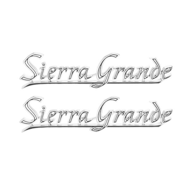 Picture of 1969-1972 Chevrolet and GMC Truck Rear Quarter Emblem, “GMC Sierra Grande” Pair