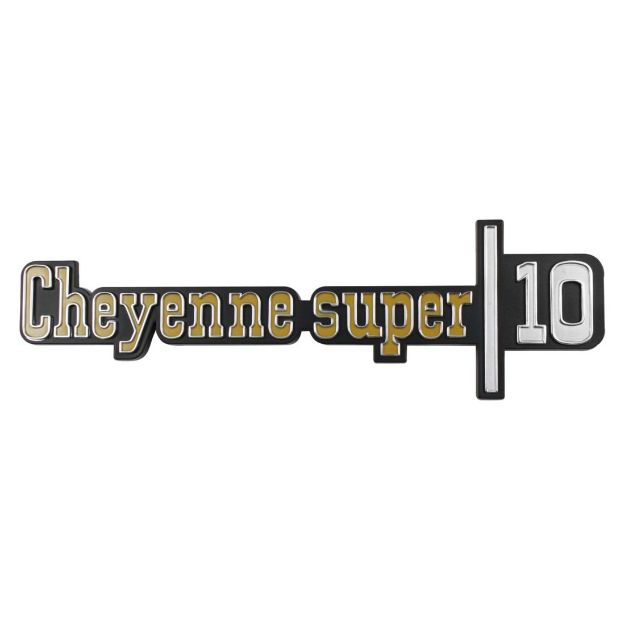 Picture of 1973-1976 Chevrolet and GMC Truck Front Fender Emblem, “Cheyenne Super 10” Pair