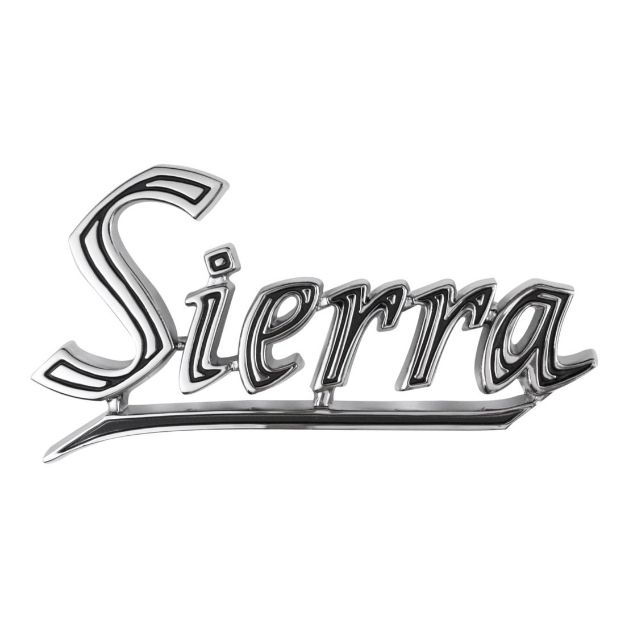Picture of 1969-1972 GMC Truck Rear Quarter Emblem, “GMC Sierra”, Sold as a Pair
