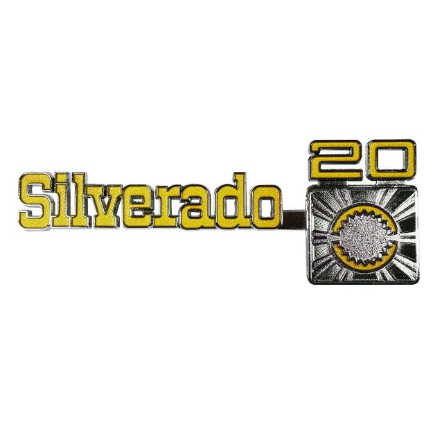 Picture of 1975-1980 Chevrolet Silverado C20 Fender Emblems, Sold as a Pair