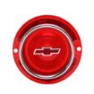 Picture of 1963 Full-Size Chevrolet Red Tail Light Lens with Red Bowtie Includes Trim, Each