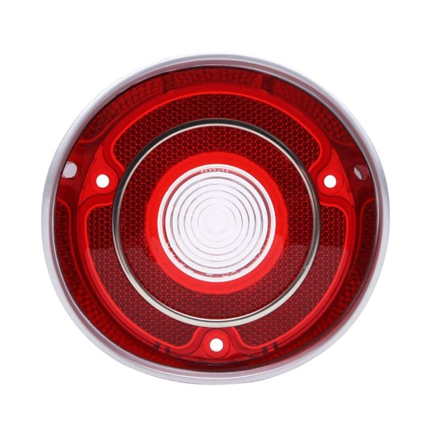 Picture of 1971 Malibu & "SS" Passenger Side Back Up Light Lens with Trim, Sold as Each