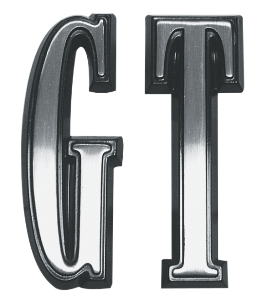 Picture of 1968 Dodge Dart GT Fender Letter Set - Black Finish with Mounting Hardware