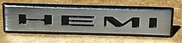 Picture of 1967-1969 Plymouth B-Body HEMI Decklid Emblem - High-Quality Reproduction for Classic Restoration