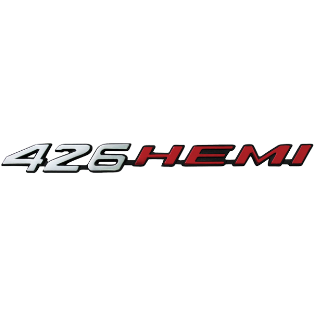 Picture of 1971 Dodge Charger 426 HEMI Hood Emblem - For Power Bulge & 1970-1971 Challenger Rallye Hoods