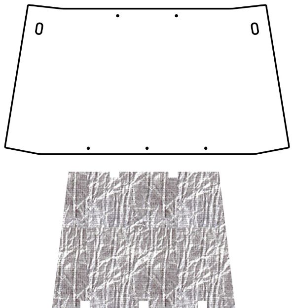 Picture of 1950½-64 Willys Jeepster Truck Wagon AcoustiHood Under Hood Cover by QuietRide Solutions