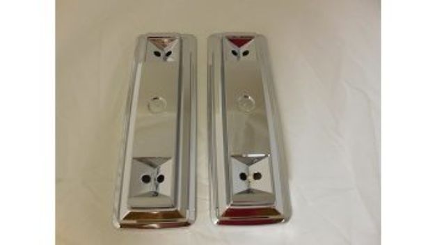 Picture of 1966-1970 Mopar B-Body Rear Armrest Bases for 9" Pads Chrome Pair by Vans Auto