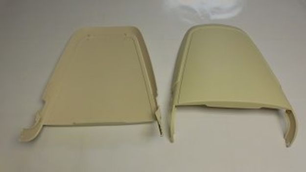 Picture of 1970-1971 B & E-Body Bucket Seat Backs White Pair by Vans Auto