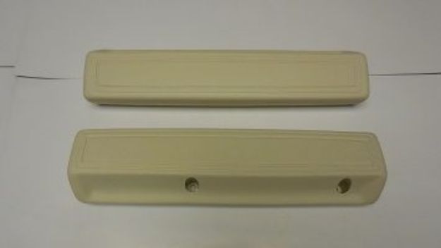 Picture of 1966-1970 Charger, 1967 Satellite, GTX, Coronet 500 Vans Auto Front Armrest Pads White 13" Pair