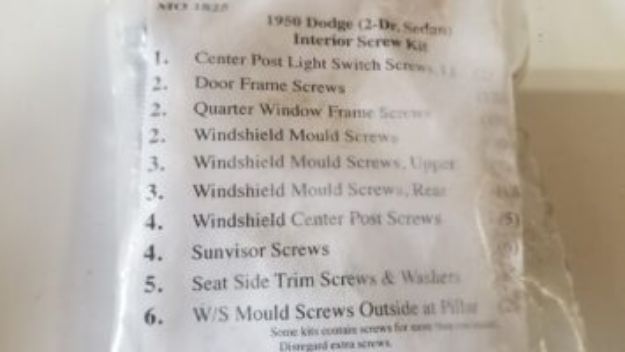 Picture of 1950 Dodge 2 Door Sedan Vans Auto Interior Screw Kit