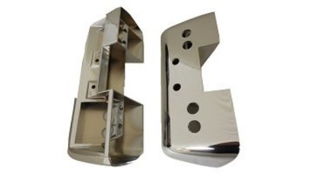 Picture of 1964-1966 A & B-Body Vans Auto Rear Armrest Bases Chrome 10 Inch Pair