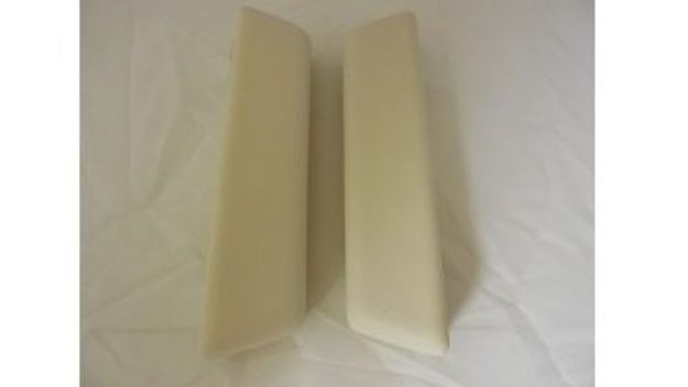 Picture of 1967 A-Body Mopar Vans Auto Front Armrest Pads White Pair