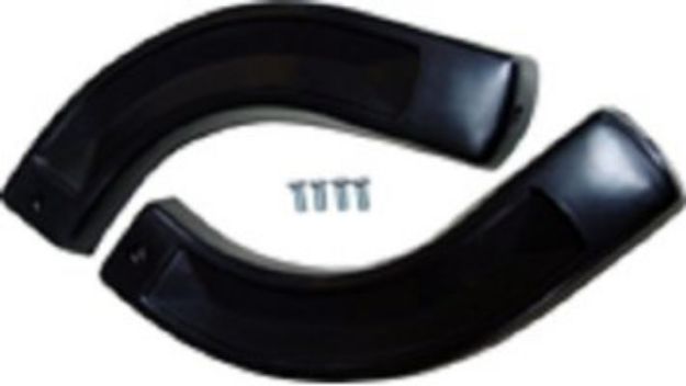 Picture of 1964-1967 Mopar B-Body Bench Seat Hinge Covers by Vans Auto - Black, Pair