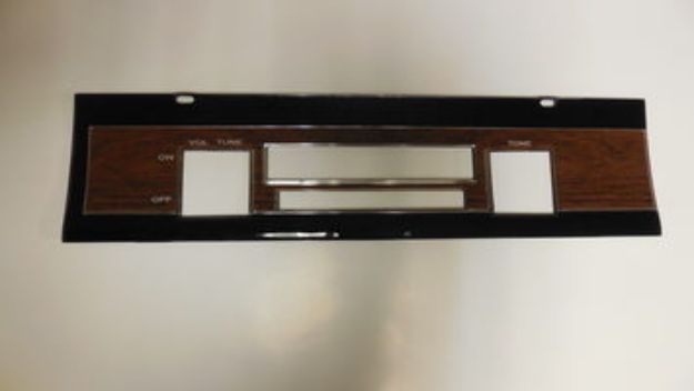 Picture of 1968-1969 B-Body Mopar Wood Grain Radio Face Plate Bezel by Vans Auto