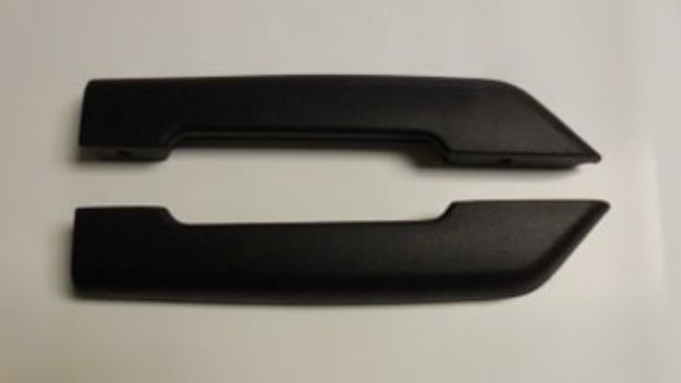 Picture of 1970-1974 Plymouth Cuda Barracuda E-Body Vans Auto Front Armrest Pads Black Pair