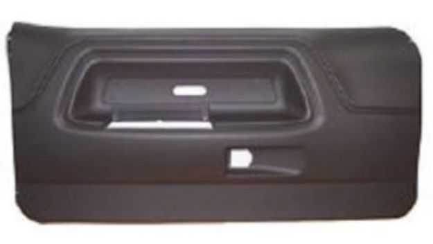Picture of 1970-1974 Dodge Challenger E-Body Vans Auto Manual Door Panels Black Pair