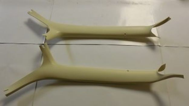 Picture of 1971-1974 Plymouth Dodge E-Body A-Pillar Moldings by Vans Auto - White Pair