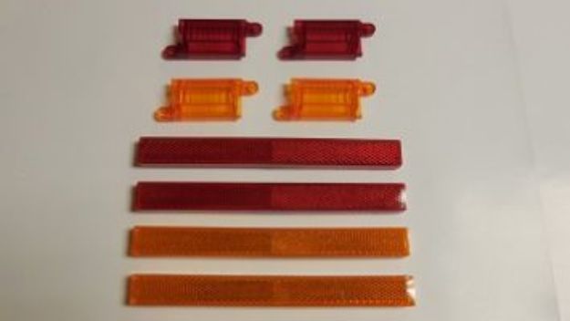 Picture of 1970-1971 Cuda Barracuda & Fury Vans Auto Side Marker Reflector Lens Set