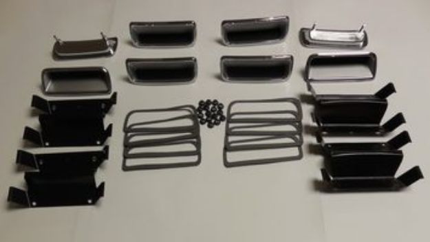 Picture of 1971 Cuda Vans Auto Fender Louvers Set with Brackets
