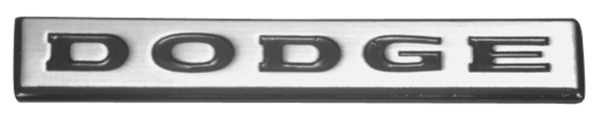 1972-1974 Dodge Charger "DODGE" Decklid Emblem - Brushed Finish, OEM-Style Reproduction