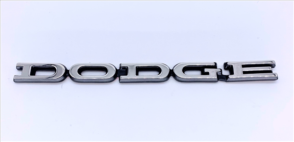 1972-1974 Dodge Dart "DODGE" Hood or Trunk Lid Emblem - Adhesive Backed for Easy Installation