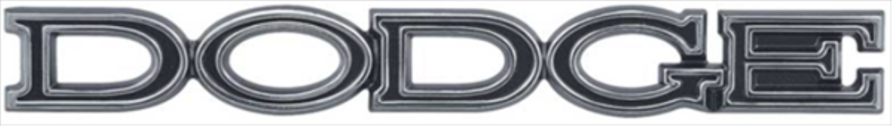 1971 Dodge Dart Swinger & Demon Hood & Trunk Emblem - 3-Pin Mount (3443554), 5 1/4" Long x 11/16" Tall