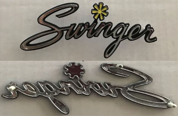 1970-1975 Dodge Swinger Fender, Quarter Panel & Trunk Emblem - 3-Stud Mount for Classic Restoration