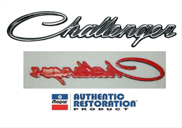 1970-1974 Dodge Challenger Adhesive-Backed Emblem - Fits Fender, Decklid, Tail Panel, & Quarter Panel (Various Years)