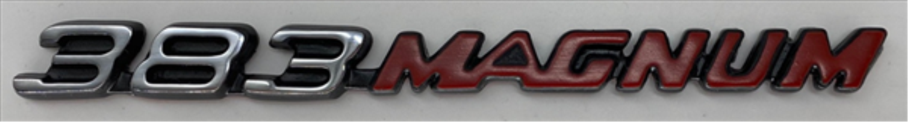 1970-1971 Dodge Challenger 383 Magnum Hood Emblem & 1971 Charger R/T Fender Emblem - Adhesive Backed